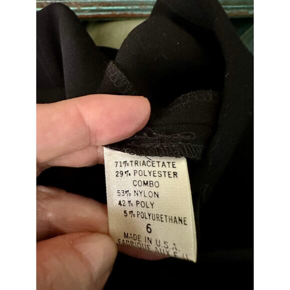 VINTAGE TAHARI BLACK DRAWSTRING PANTS 6 - Picture 7 of 7